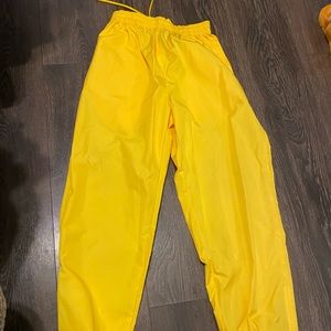 yellow windbreaker joggers